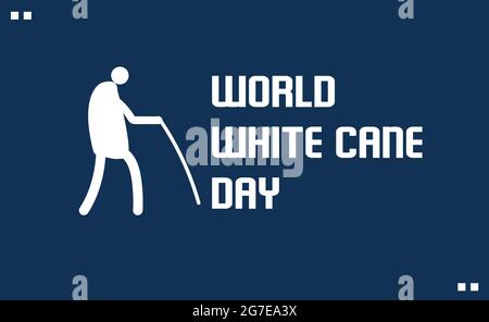 World White Cane Day vector template Stock Vector
