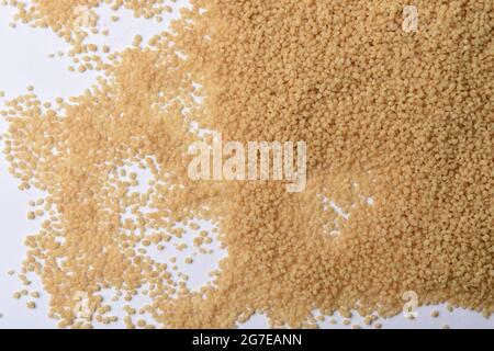wholemeal cous-cous on white background Stock Photo