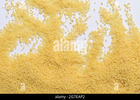 cous cous on white background Stock Photo