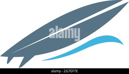 Surfing board icon logo design vector template illustration Stock Vector
