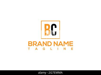 BC letter logo design. BC minimalist logo design and template. Stock Vector