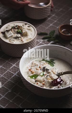 White pumpkin Buttermilk Stew - Indian Kootu Stock Photo