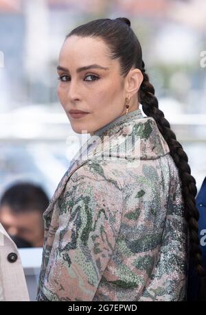 Cannes, France, on 13 July 2021. Noomi Rapace poses before the photocall of 'Lamb' during the 74th annual Cannes Film Festival in Cannes, France, on 13 July 2021. Stock Photo