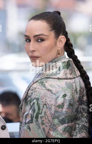 Cannes, France, on 13 July 2021. Noomi Rapace poses before the photocall of 'Lamb' during the 74th annual Cannes Film Festival in Cannes, France, on 13 July 2021. Stock Photo