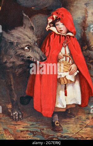 Little Red Riding Hood by Jessie Willcox Smith, 1911 Stock Photo