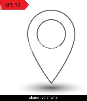 Map pins sign location icon. Map pointer icon Stock Vector