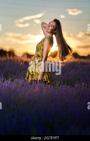 Hair flipping to the field