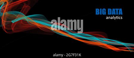 Science network pattern, connecting lines. Big Data Visualization Background.  digital field analytics with values visualization., Stock Photo