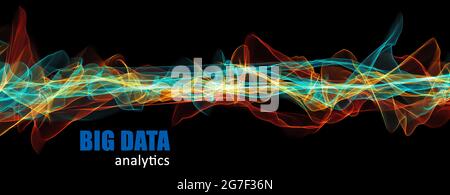 Science network pattern, connecting lines. Big Data Visualization Background.  digital field analytics with values visualization., Stock Photo