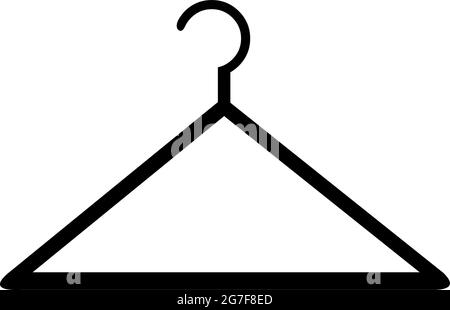 Vector illustration of the silhouette of a hanger Stock Vector