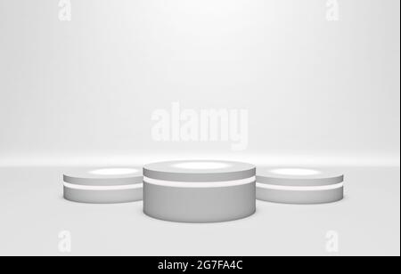 Abstract illustration of circles on a light grey background Stock Photo