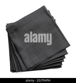 Fabric napkins on white background Stock Photo