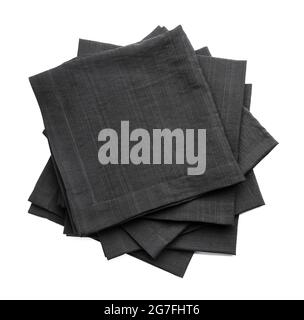 Fabric napkins on white background Stock Photo