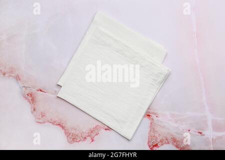 Fabric napkins on color background Stock Photo