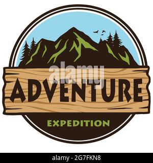 Adventure Mountain Expedition Camping Logo  Template Vector Stock Vector