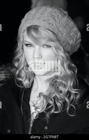 Taylor Swift outside the MTV Studios for appearance on MTV's TRL in New York City on February 27, 2008.  Photo Credit: Henry McGee/MediaPunch Stock Photo