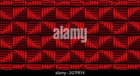 Abstract geometric seamless pattern stripes line red metallic background. Vector illustration. Eps10 Stock Vector
