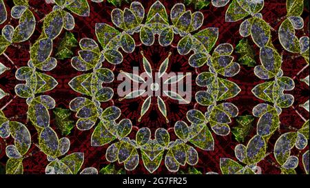 kaleidoscope of leaves Stock Photo