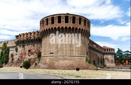 The medieval Rocca Sforzesca in Imola. Fortress of Imola. Bologna, Italy Stock Photo