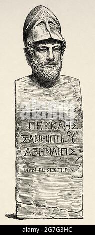 Megacles Bust of the Greek statesman Pericles, 5th century BC. Artist: Unknown ...