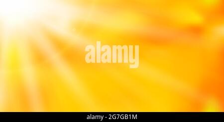 Hot sun. Heat wave. Global warming and climate change concept. Vector illustration Stock Vector