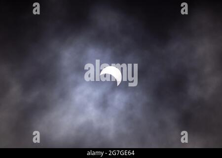Partial Annular Solar Eclipse on 21st June 2020 seen from Pune, Maharashtra, India Stock Photo