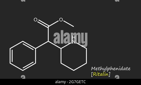 Methylphenidate, is a stimulant drug used to treat attention-deficit/hyperactivity disorder (ADHD) and narcolepsy. Stock Photo