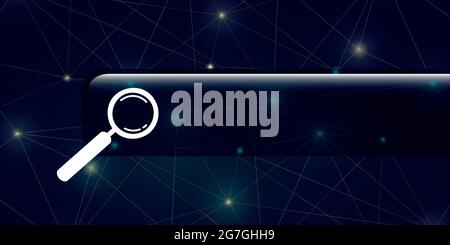 internet search digital global network blue background Stock Vector