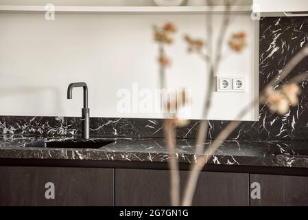 Luxury interior design of a modern kitchen Stock Photo