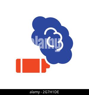 Smoke grenade vector glyph icon. Demonstration, protest, strike, revolution. Graph symbol for your web site design, logo, app, UI Stock Vector
