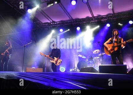 Bologna, Italia. 13th July, 2021. The Zen Circus durante The Zen Circus, Concerto in Bologna, Italia, 13 luglio 2021 Credit: Independent Photo Agency/Alamy Live News Stock Photo