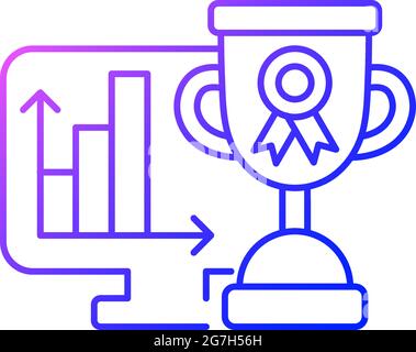 Performance evaluation gradient linear vector icon Stock Vector