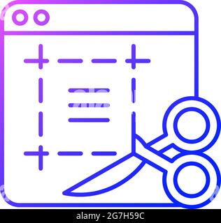 Screen sampling gradient linear vector icon Stock Vector