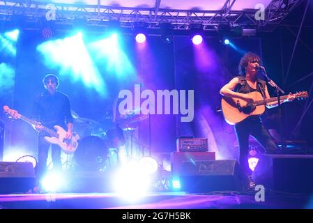 Bologna, Italia. 13th July, 2021. The Zen Circus durante The Zen Circus, Concerto in Bologna, Italia, 13 luglio 2021 Credit: Independent Photo Agency/Alamy Live News Stock Photo