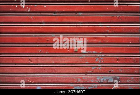 Dirty red metallic surface texture Stock Photo