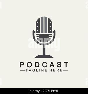 Podcast Vector icon design illustration Template Stock Vector