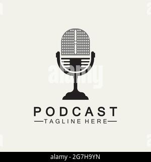 Podcast Vector icon design illustration Template Stock Vector