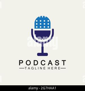 Podcast Vector icon design illustration Template Stock Vector