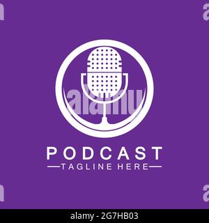 Podcast Vector icon design illustration Template Stock Vector