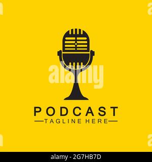 Podcast Vector icon design illustration Template Stock Vector