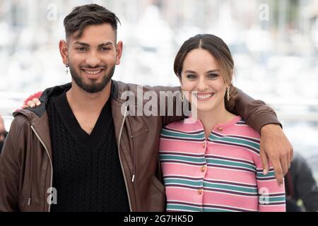 Noemie Merlant and Gimi-Nicolae Covaci attend the Mi Iubita Mon Amour photocall during the 74th annual Cannes Film Festival on July 14, 2021 in Cannes, France. Photo by David Niviere/ABACAPRESS.COM Stock Photo