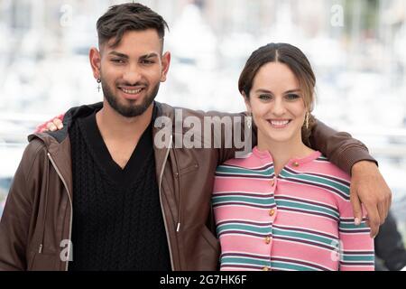 Noemie Merlant and Gimi-Nicolae Covaci attend the Mi Iubita Mon Amour photocall during the 74th annual Cannes Film Festival on July 14, 2021 in Cannes, France. Photo by David Niviere/ABACAPRESS.COM Stock Photo