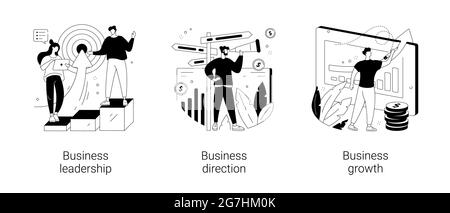 Business strategy abstract concept vector illustrations. Stock Vector