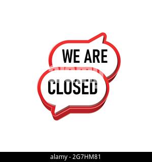 Closed sign on the front door . Keep social distance. Vector Stock Vector
