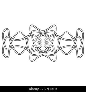 Celtic Pattern Isolated on White Background. Scandinavian Design. Decorative Vikings Logo Stock Vector