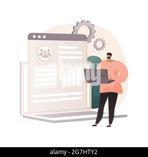 Customer relationship management abstract concept vector illustration. Stock Vector