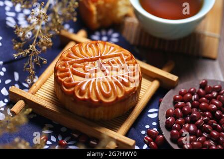 Mid autumn moon cake Stock Photo