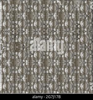 Silver metallic gradient with repeat Pattern . Abstract metallic background. Stock Vector
