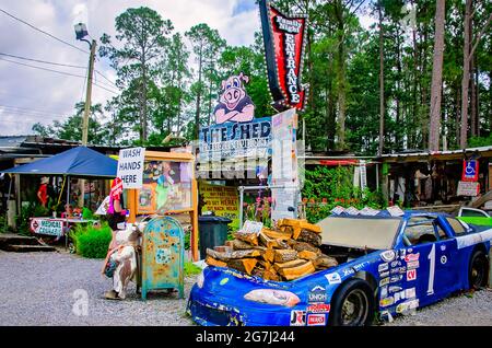 The Shed Barbeque and Blues Joint is pictured, July 4, 2021, in Ocean Springs, Mississippi. Stock Photo