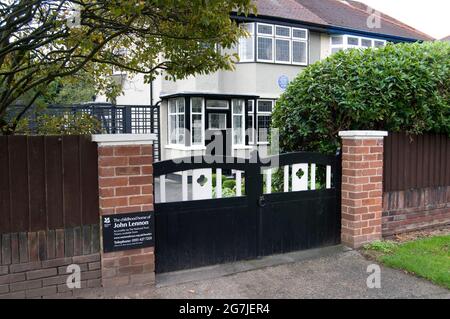 Mendips Was John Lennons Childhood Home At 251 Menlove Avenue In  Woolton Liverpool England UK Stock Photo